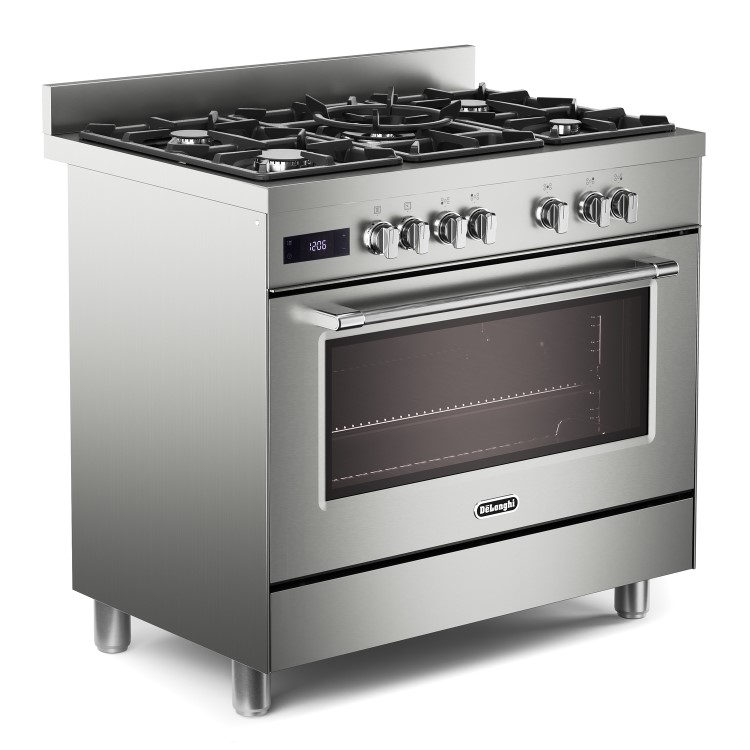 DeLonghi 90cm Dual Fuel Range Cooker - Stainless Steel