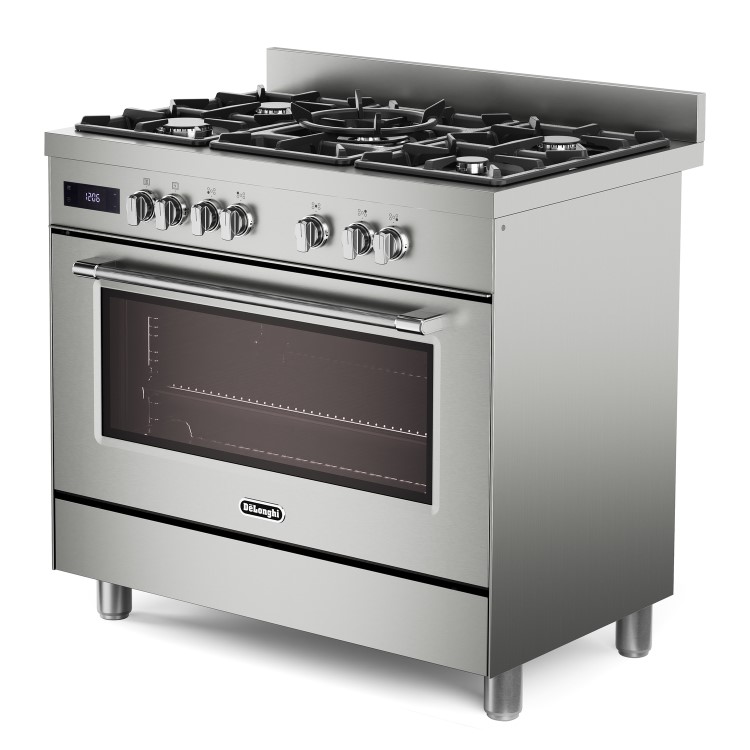 DeLonghi 90cm Dual Fuel Range Cooker - Stainless Steel