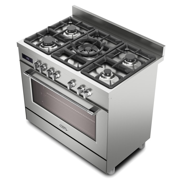 DeLonghi 90cm Dual Fuel Range Cooker - Stainless Steel