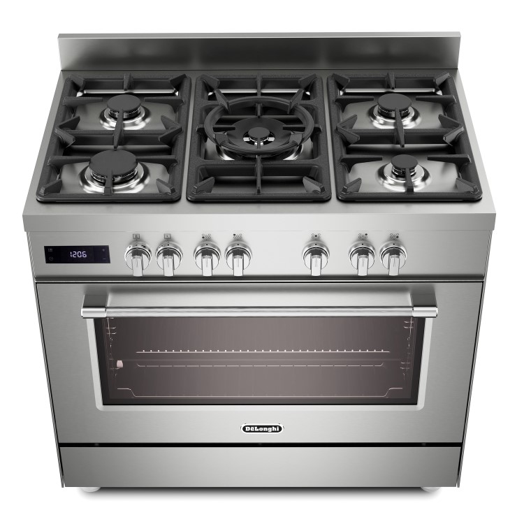 DeLonghi 90cm Dual Fuel Range Cooker - Stainless Steel