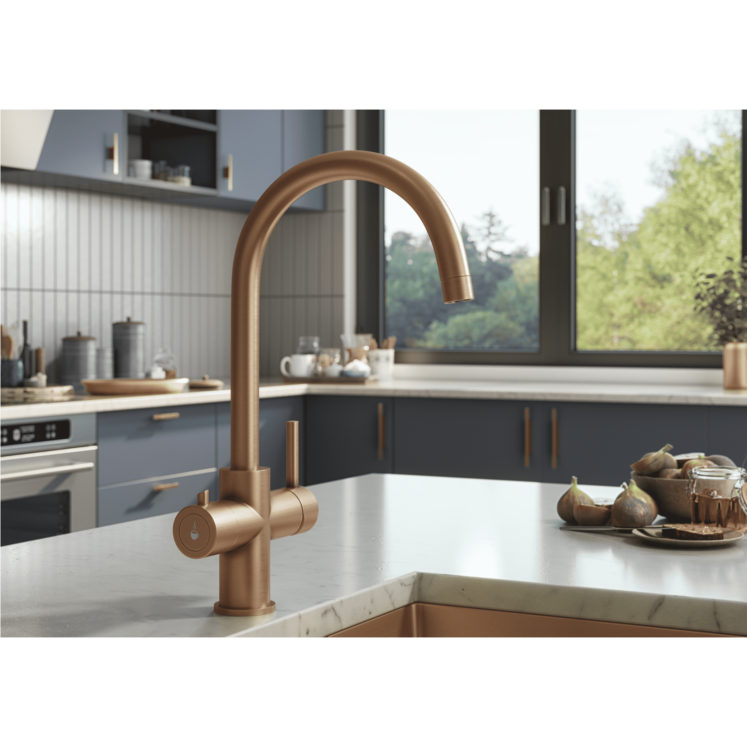 Brushed 3 1 Instant Boiling Hot Kitchen Mixer Tap Boiler Vesta