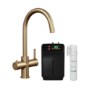 Brushed Bronze 3 in 1 Instant Boiling Hot Kitchen Mixer Round Tap with 3L Boiler - Pronto Vesta