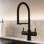 Black 4 in 1 Pull Out Boiling Hot Kitchen Mixer Tap with 3L Boiler and Filter - Pronto Pro