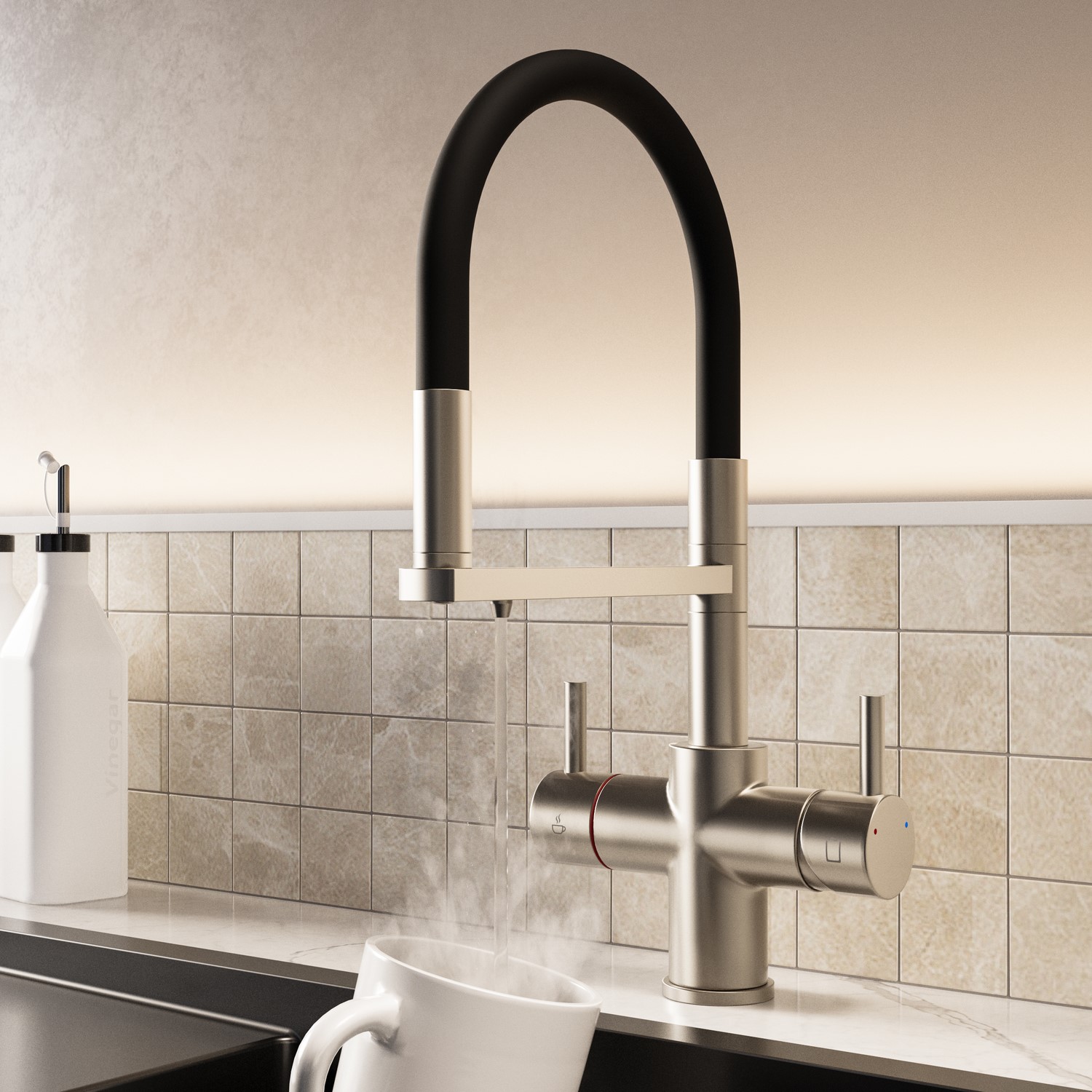 4 1 Pull Out Boiling Hot Kitchen Mixer Tap Boiler Filter Pro
