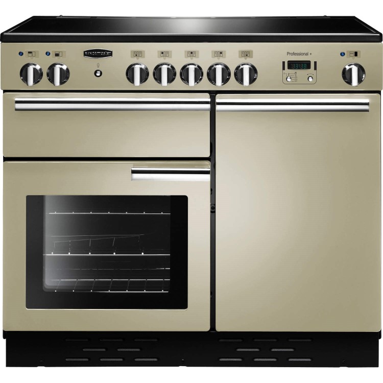 Rangemaster 96040 Professional Plus 100cm Electric Range Cooker With Induction Hob - Cream
