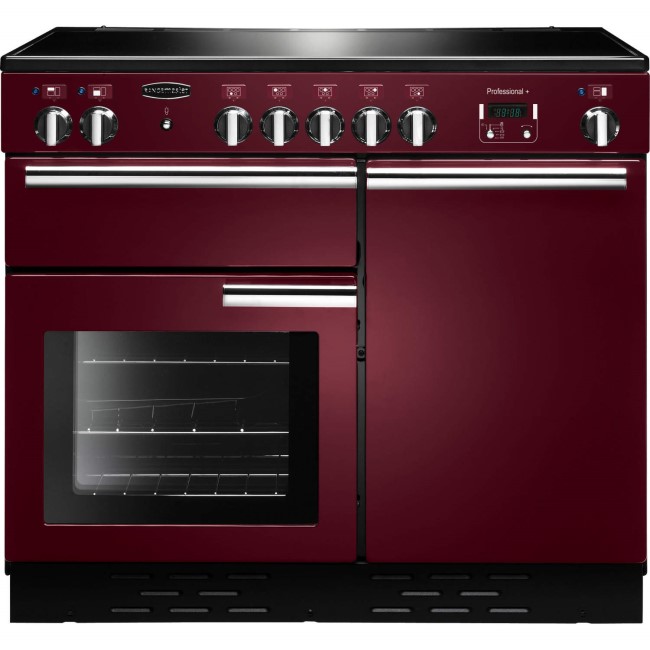 Rangemaster 96050 Professional Plus 100cm Electric Range Cooker With Induction Hob - Cranberry