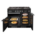 PROP100DFFGBC Rangemaster Professional Plus 100cm Dual Fuel Range Cooker - Black
