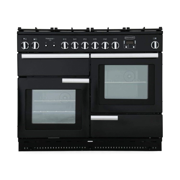 Rangemaster Professional Plus 110cm Gas Range Cooker - Black