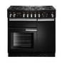GRADE A2 - Rangemaster PROP90DFFGBC Professional Plus 90cm Dual Fuel Range Cooker - Black