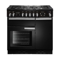 GRADE A2 - Rangemaster PROP90DFFGBC Professional Plus 90cm Dual Fuel Range Cooker - Black