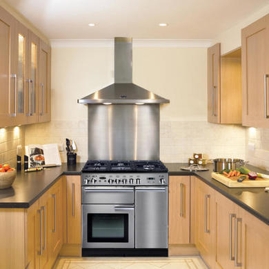 GRADE A1 - Rangemaster 84340 Professional Plus 90cm Dual Fuel Range Cooker - Stainless Steel 