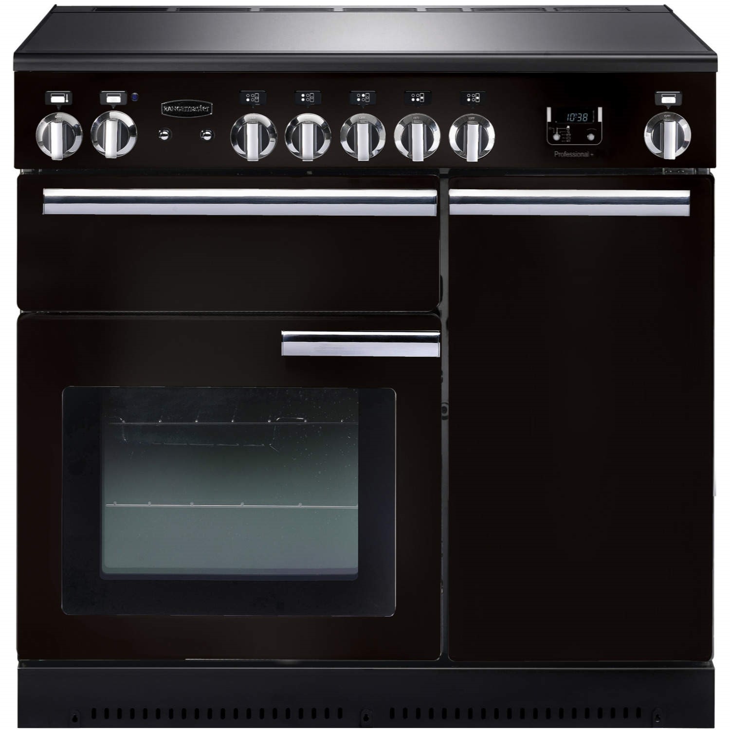 Rangemaster Professional Plus 90cm Electric Range Cooker with Induction Hob - Black