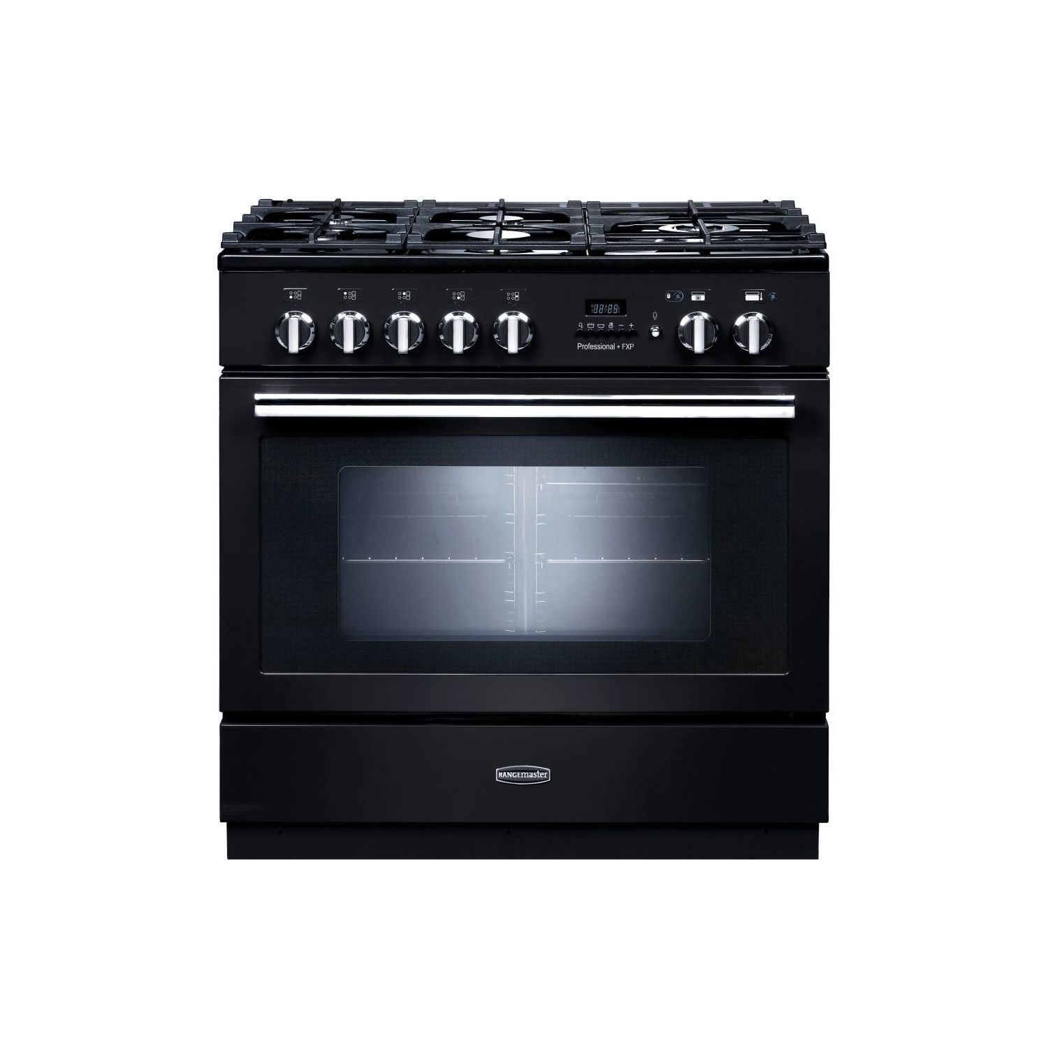 Refurbished Rangemaster PROP90FXPDFFGBC Dual Fuel Range Cooker Black