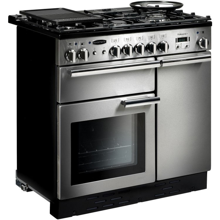 Rangemaster Professional Plus 90cm Gas Range Cooker - Stainless Steel