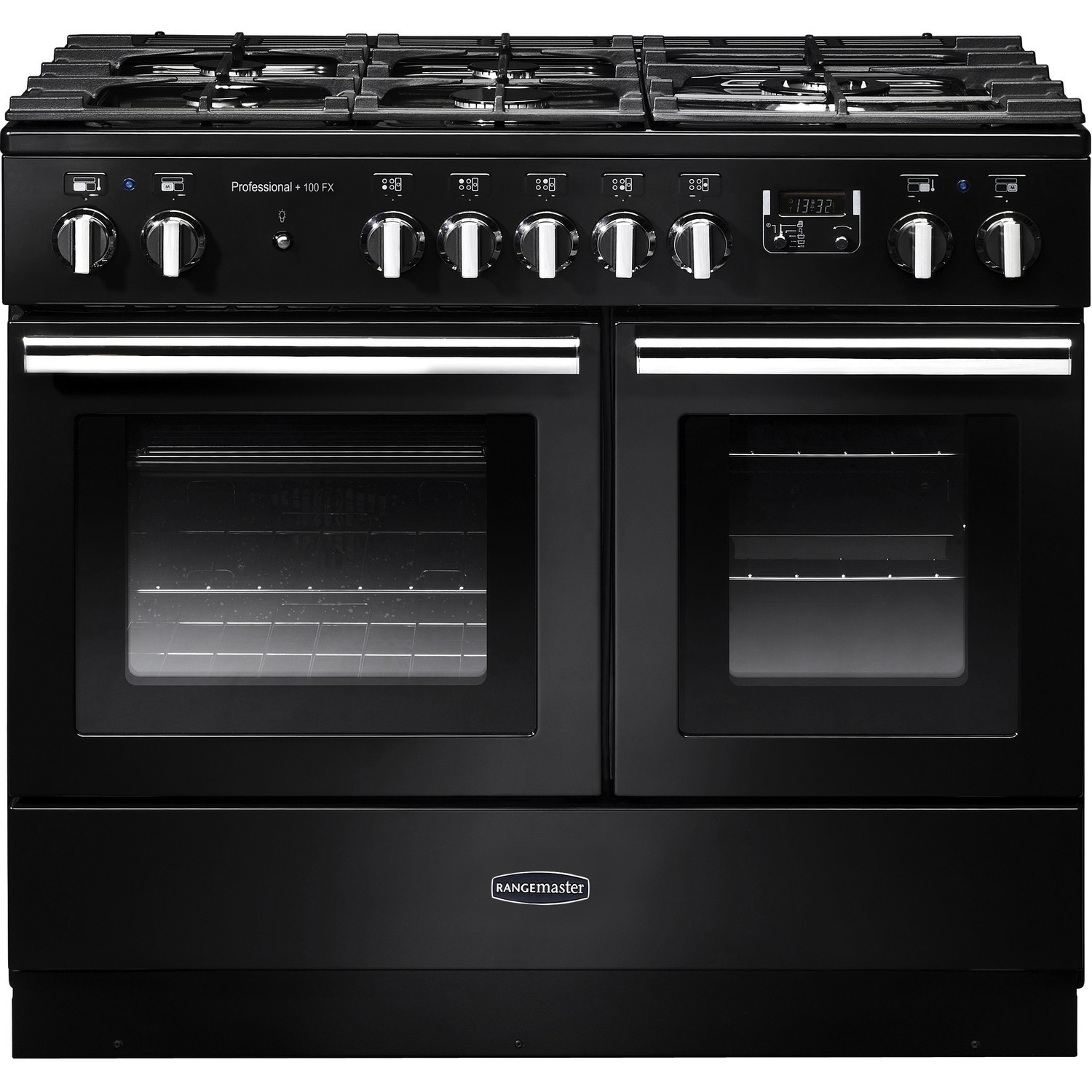 Rangemaster PROPL100FXDFFGBC Professional Plus FX 100cm Dual Fuel Range Cooker - Black