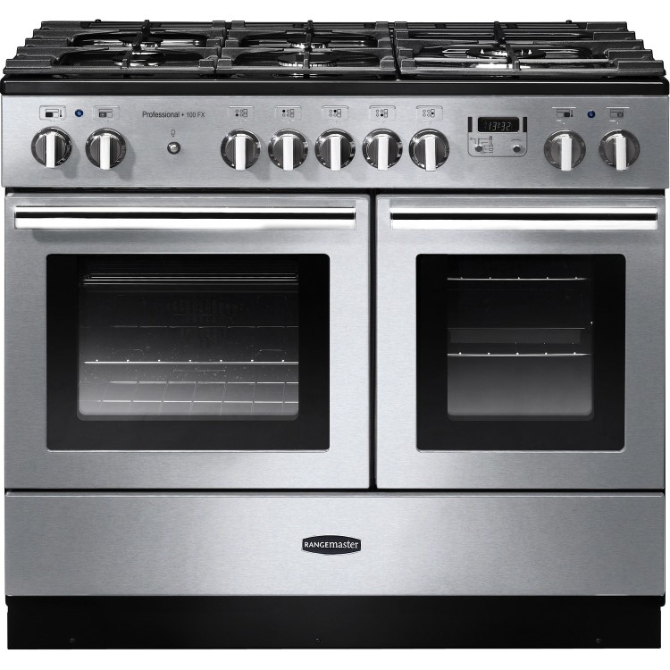 Rangemaster Professional Plus FX 100cm Dual Fuel Range Cooker - Stainless Steel