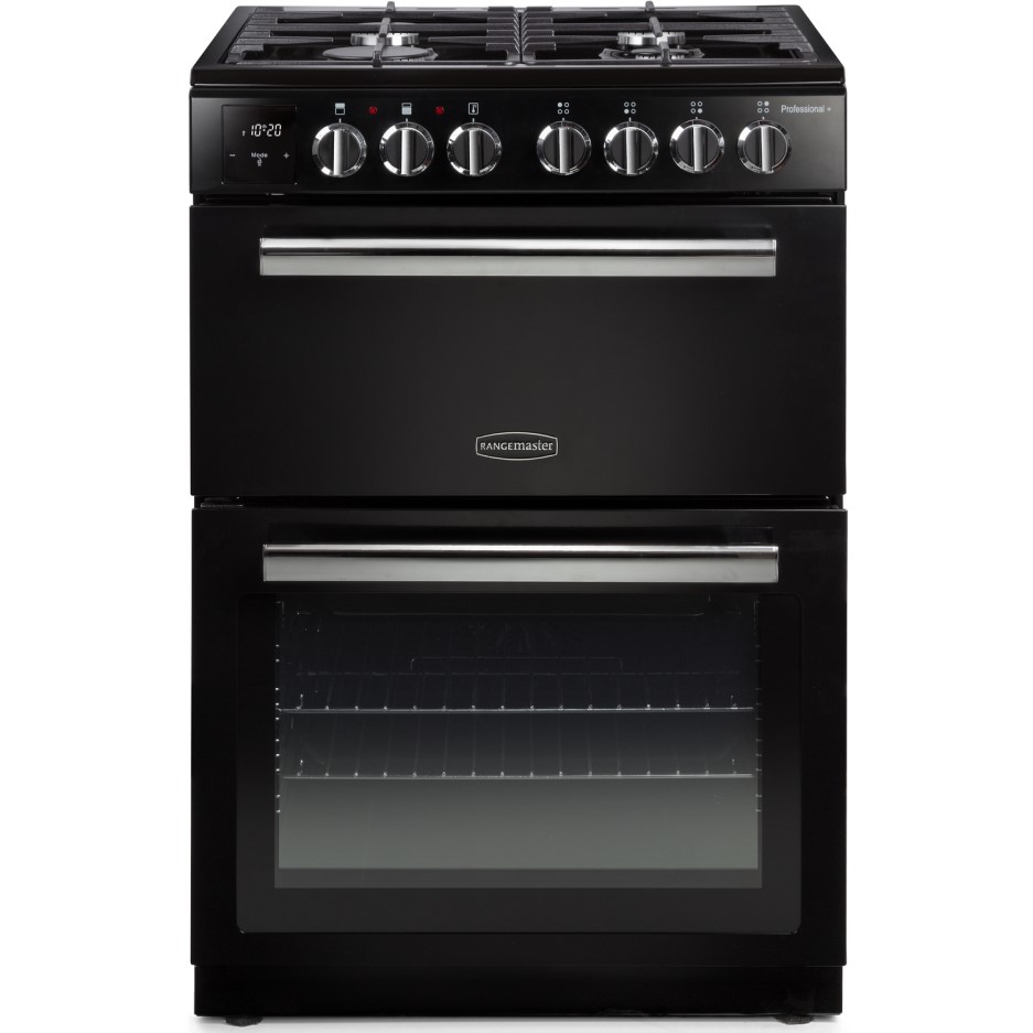 Rangemaster Professional Plus 60cm Dual Fuel Cooker Black