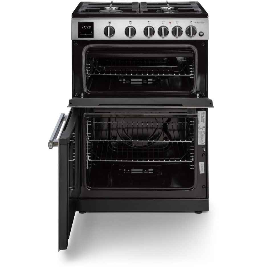 Rangemaster Professional Plus 60cm Dual Fuel Cooker Stainless Steel