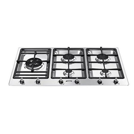 Smeg PS906-4 Classic Stainless Steel 5 Burner 87cm Gas Hob