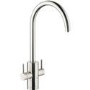 GRADE A2 - Abode PT1002 Pronteau Profile 4 in 1 Instant Hot & Filtered Water Tap - Brushed Nickel