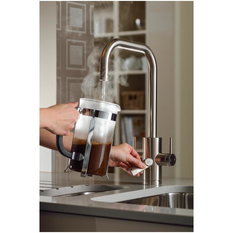 Abode PT1004 Pronteau Project 4 in 1 Instant Hot & Filtered Water Tap - Brushed Nickel