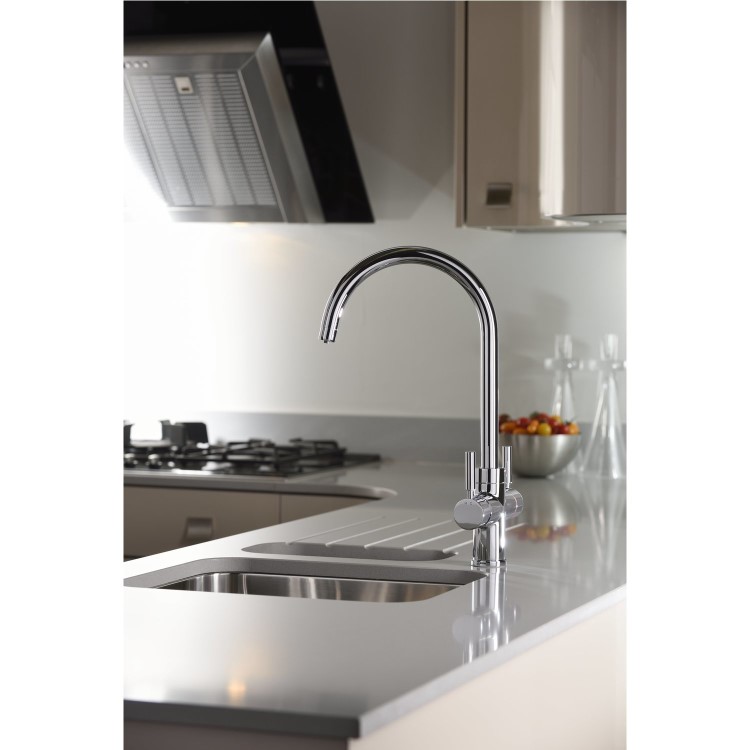 GRADE A1 - Abode PT1101 Pronteau 3 in 1 Prostream Monobloc Instant Boiling Water Tap - Chrome