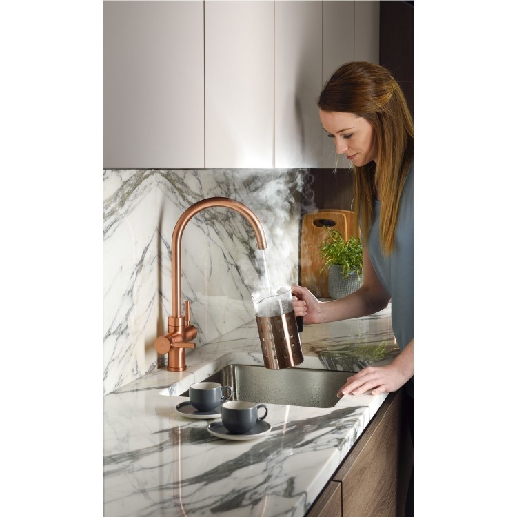GRADE A2 - Abode PT1105 Pronteau 3 in 1 Prostream Monobloc Instant Boiling Water Tap - Urban Copper
