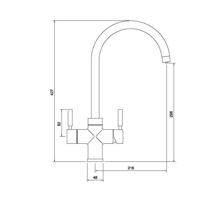GRADE A2 - Abode PT1105 Pronteau 3 in 1 Prostream Monobloc Instant Boiling Water Tap - Urban Copper