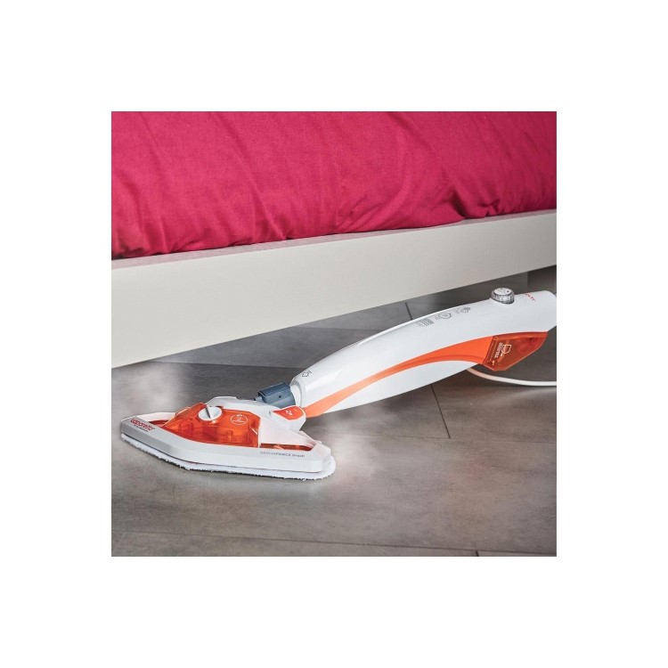 GRADE A1 - polti PTGB0067 Vaporetto Frescovapor Steam Mop with Vaporforce Brush - White And Orange