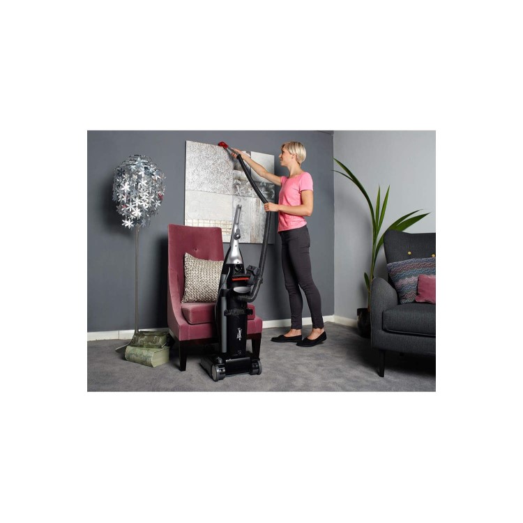 Hoover PU71EN01001 Enigma 700W Bagged Upright Vacuum Cleaner Black and Silver