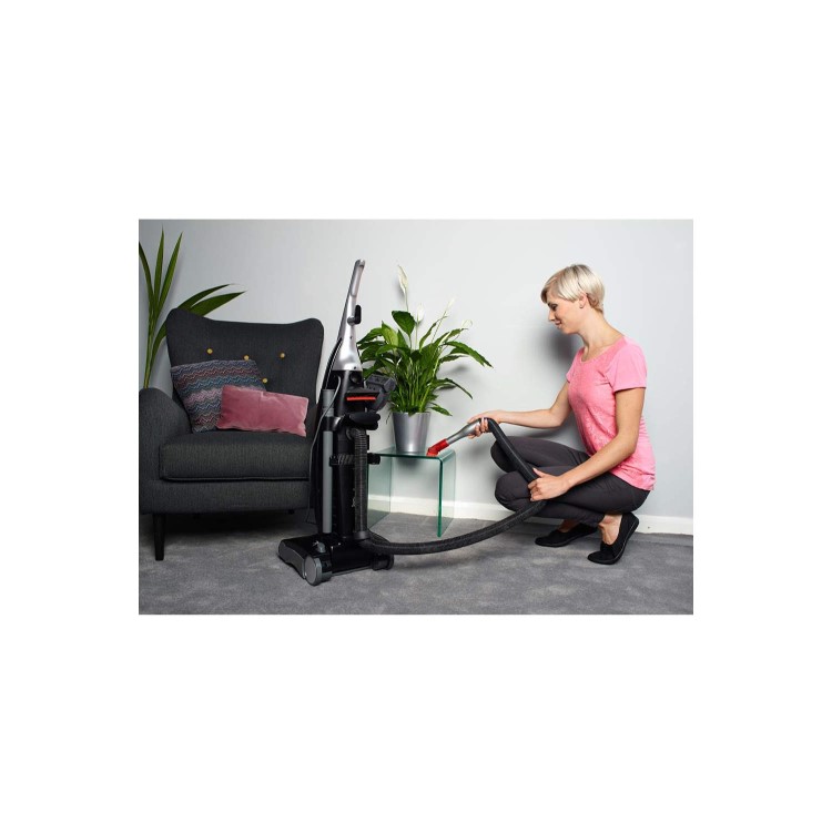 Hoover PU71EN01001 Enigma 700W Bagged Upright Vacuum Cleaner Black and Silver