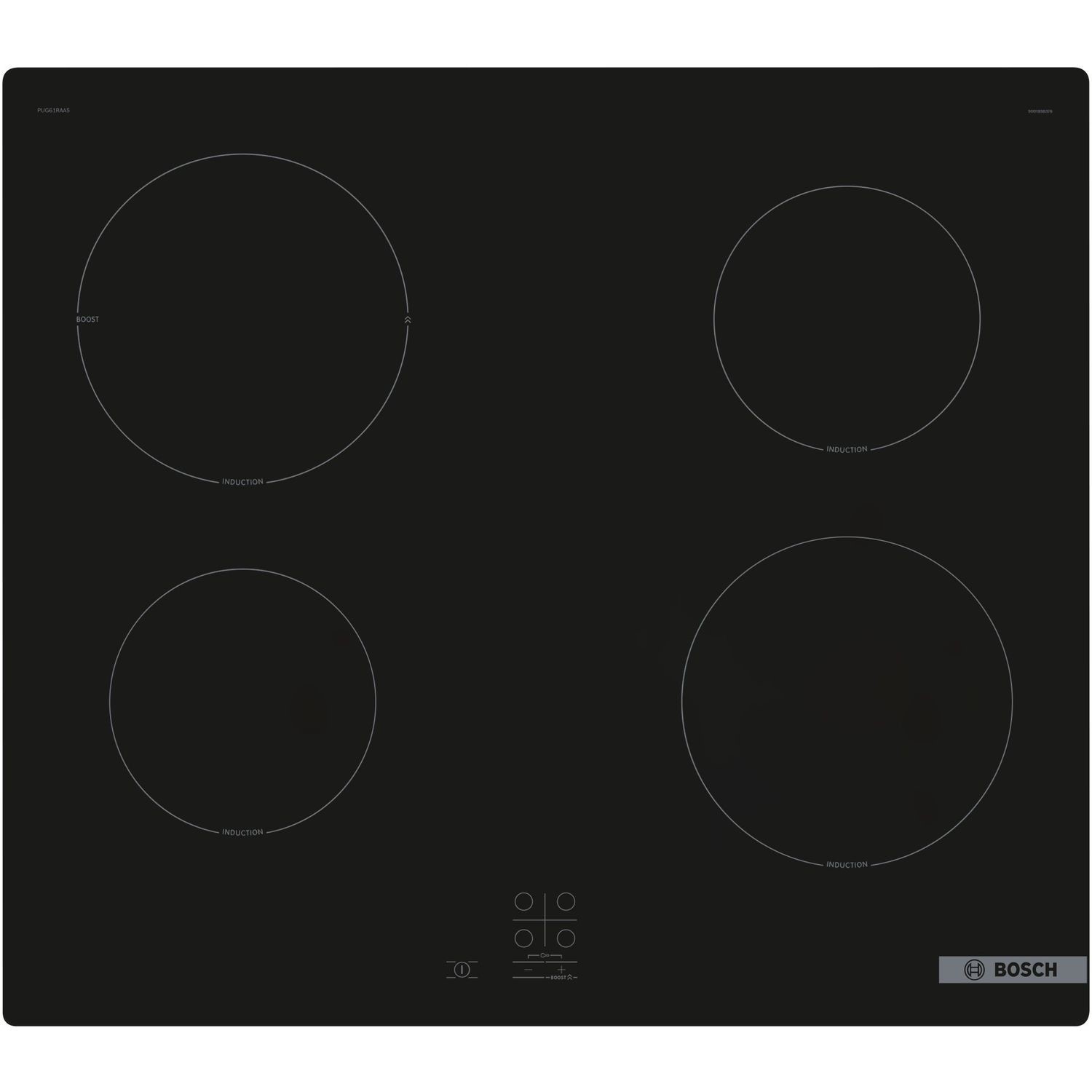 Bosch PUG61RAA5B Series 2 60cm 4 Zone Induction Hob With Boost Zone