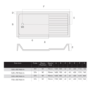 1300x800mm Walk-In Rectangular Shower Tray with Drying Area - White Stone Resin - Purity