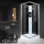 900x900mm Square Electric Hydro Shower Cabin with 8.5kw Triton Electric Shower and Shower Tray - Vidalux