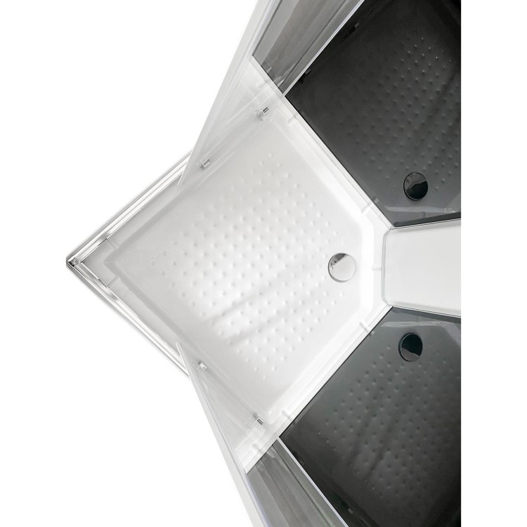 900x900mm Square Electric Hydro Shower Cabin with 8.5kw Triton Electric Shower and Shower Tray - Vidalux