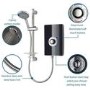 900x900mm Square Electric Hydro Shower Cabin with 8.5kw Triton Electric Shower and Shower Tray - Vidalux