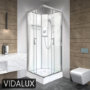 900x900mm Square Electric Hydro Shower Cabin with 8.5kw Triton Electric Shower and Shower Tray - Vidalux