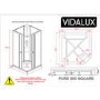 900x900mm Square Electric Hydro Shower Cabin with 8.5kw Triton Electric Shower and Shower Tray - Vidalux