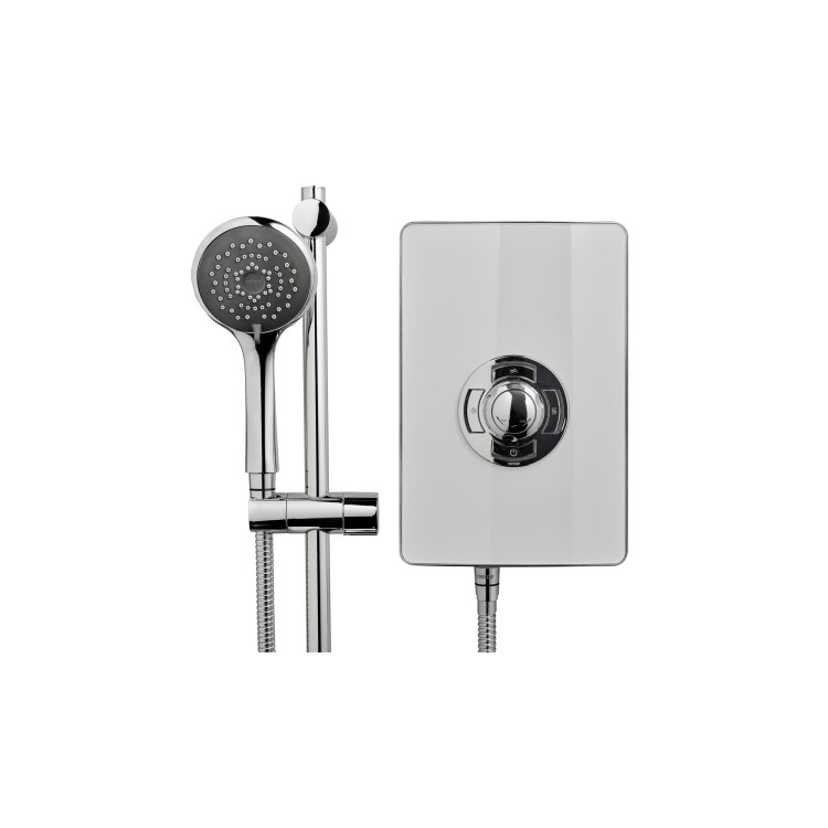 900x900mm Square Electric Hydro Shower Cabin with 8.5kw Triton Electric Shower and Shower Tray - Vidalux