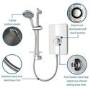 900x900mm Square Electric Hydro Shower Cabin with 8.5kw Triton Electric Shower and Shower Tray - Vidalux