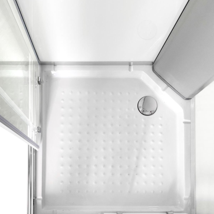 900x900mm Square Electric Hydro Shower Cabin with 8.5kw Triton Electric Shower and Shower Tray - Vidalux