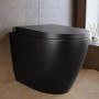 Matt Black Back To Wall Smart Toilet Pan- Purificare