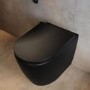 Matt Black Back To Wall Smart Toilet Pan- Purificare