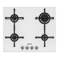 Smeg PV164B Linea 60cm 4 Burner Gas-on-glass Hob - White