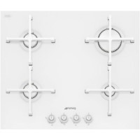 Smeg PV164CB Linea 60cm 4 Burner Gas-on-glass Hob With Straight Edge Glass - White