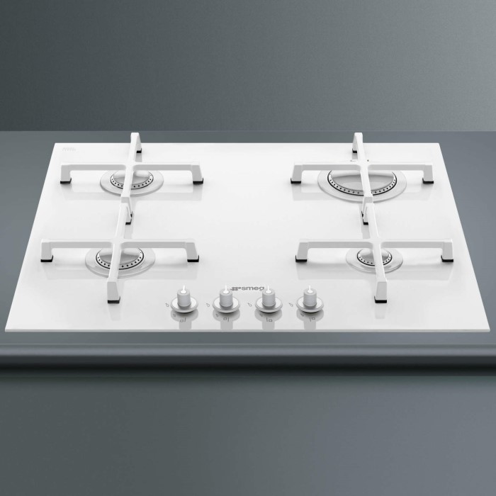 Smeg PV164CB Linea 60cm 4 Burner Gasonglass Hob With Straight Edge