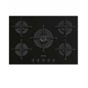 PV275B Smeg Cucina 72cm Gas on Glass 5 Burner Gas Hob - Black