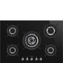 Smeg PV375CN 75cm Classic Black Gas on Glass 5 Burner Hob