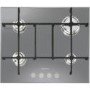 Smeg PV640S Linea 4 Burner 60cm Gas-on-Glass Hob - Silver Glass
