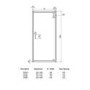 Claritas 6 Pivot Shower Door 900mm Wide - 6mm Glass